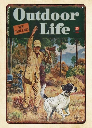 Hunting Dog Outdoor - 1944 OUTDOOR LIFE dergisi kapağı av