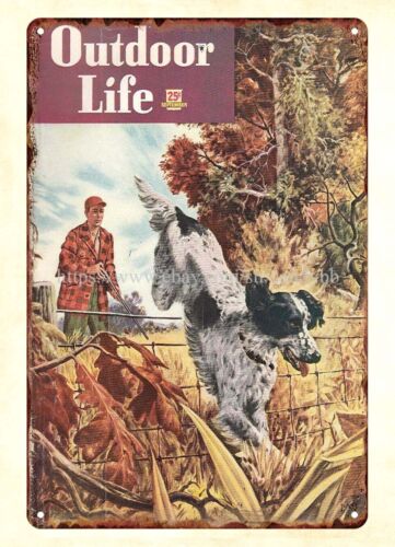 Hunting Dog Outdoor - ev dekorasyonunda 1948 OUTDOOR LIFE dergisi